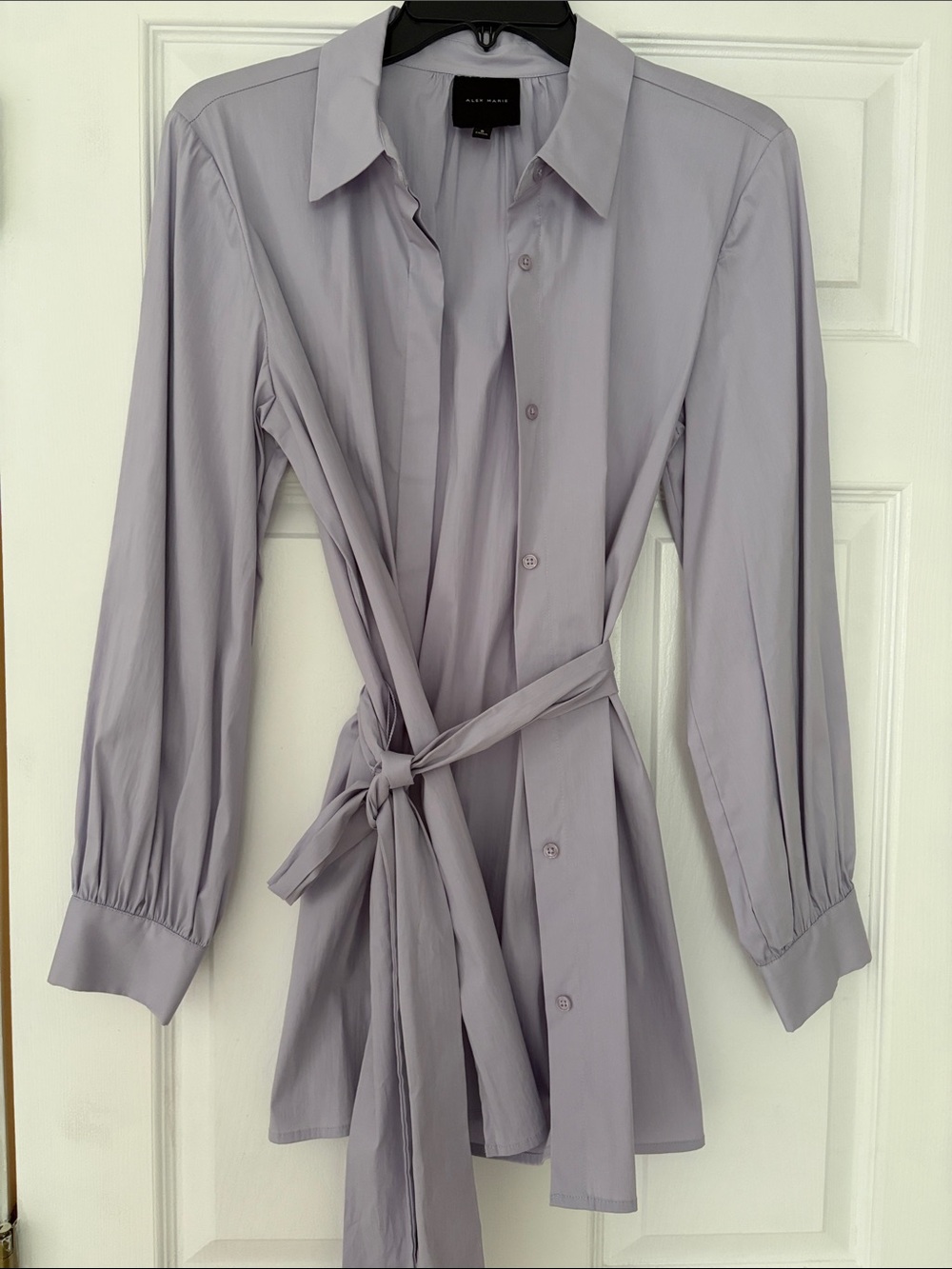 Alex Marie Lavender Tie-Waist Shirt Skirt